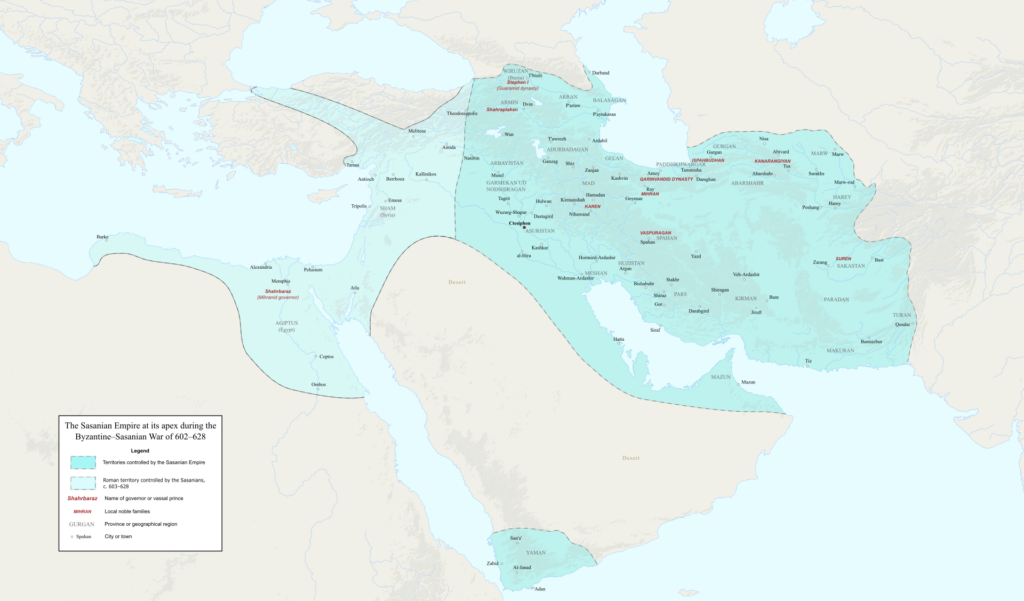 Map of the Sasanian Empire (by Wikipedia user Ro444).